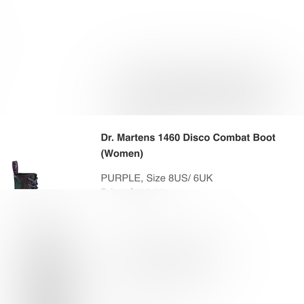 Dr. Martens Iridescent Black Boots - Picture 3 of 3